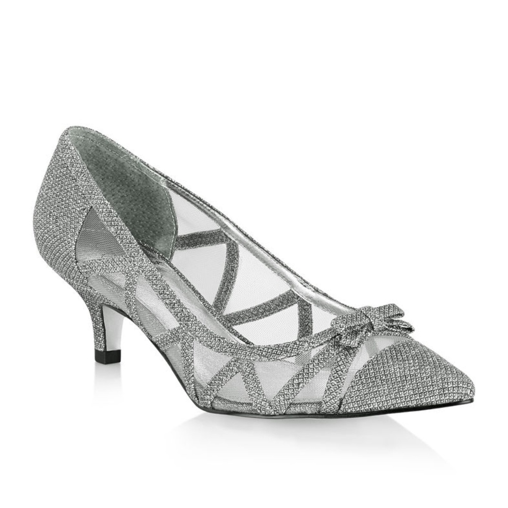 Adrianna Papell(Lana) gunmetal glitter kitten
